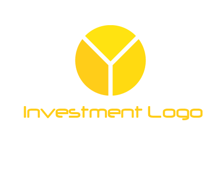 Letter Y forming pie chart logo