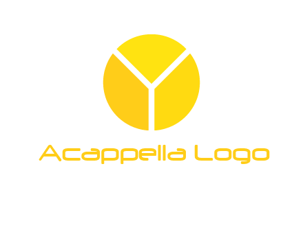 Letter Y forming pie chart logo