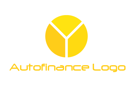 Letter Y forming pie chart logo