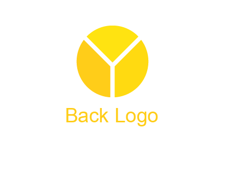 Letter Y forming pie chart logo