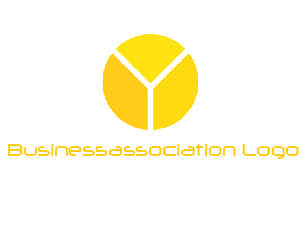 Letter Y forming pie chart logo