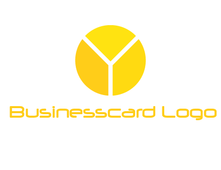 Letter Y forming pie chart logo
