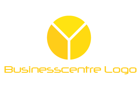 Letter Y forming pie chart logo