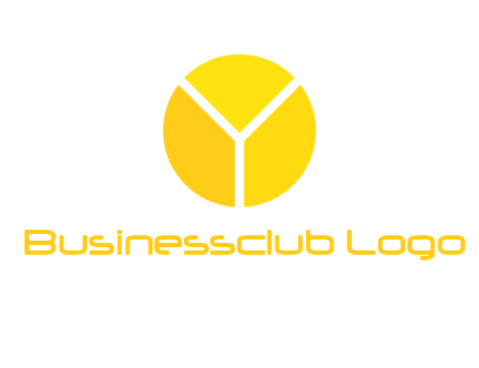 Letter Y forming pie chart logo