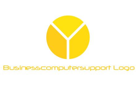 Letter Y forming pie chart logo