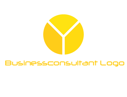 Letter Y forming pie chart logo