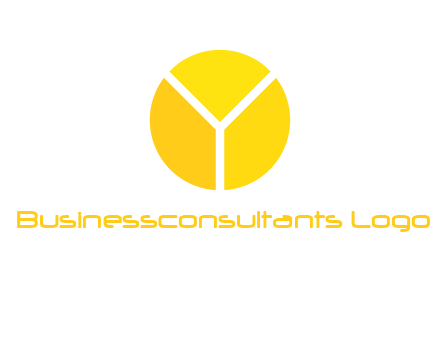 Letter Y forming pie chart logo
