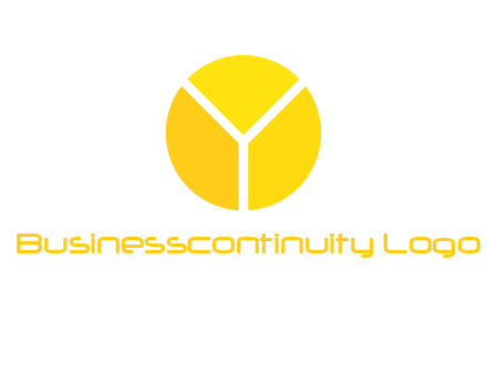 Letter Y forming pie chart logo