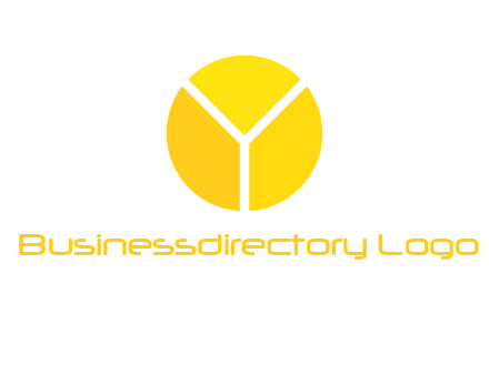 Letter Y forming pie chart logo