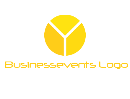 Letter Y forming pie chart logo