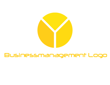 Letter Y forming pie chart logo