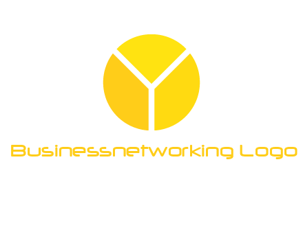Letter Y forming pie chart logo