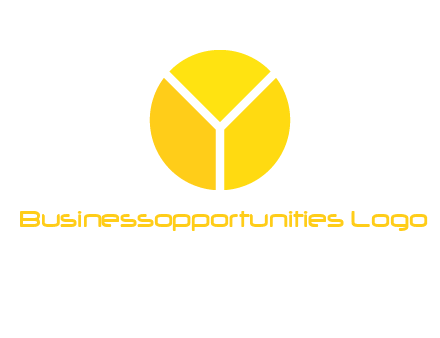 Letter Y forming pie chart logo