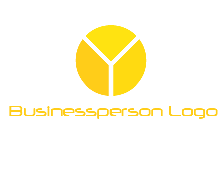 Letter Y forming pie chart logo