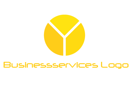 Letter Y forming pie chart logo