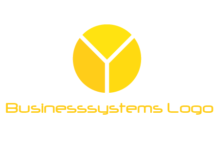 Letter Y forming pie chart logo