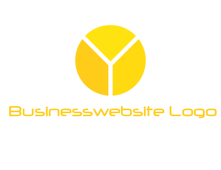Letter Y forming pie chart logo