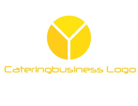 Letter Y forming pie chart logo