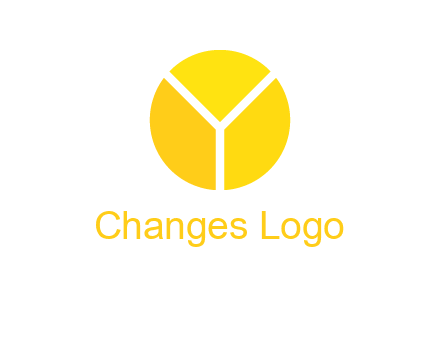Letter Y forming pie chart logo