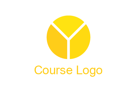 Letter Y forming pie chart logo
