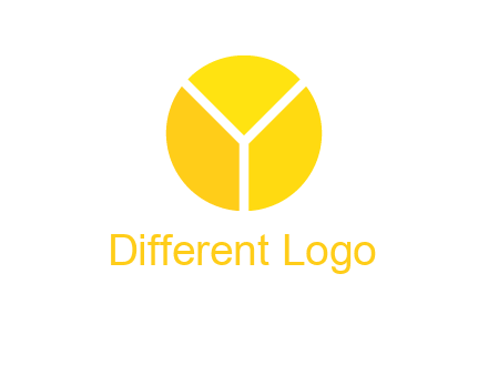 Letter Y forming pie chart logo