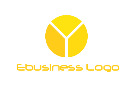Letter Y forming pie chart logo