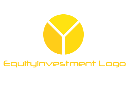 Letter Y forming pie chart logo