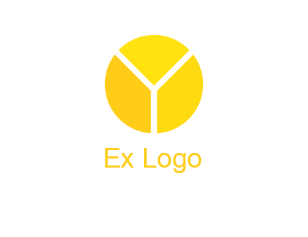 Letter Y forming pie chart logo