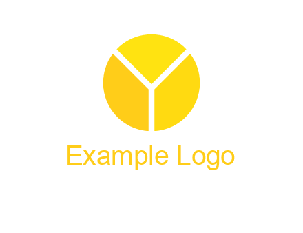 Letter Y forming pie chart logo