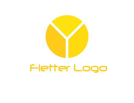 Letter Y forming pie chart logo