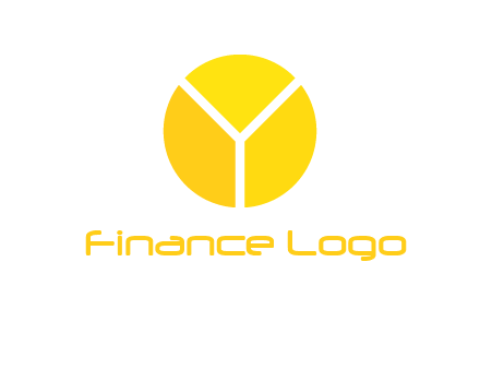 Letter Y forming pie chart logo