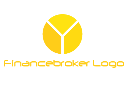 Letter Y forming pie chart logo