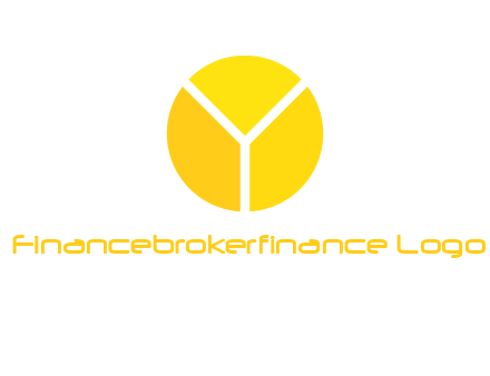 Letter Y forming pie chart logo