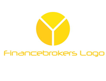 Letter Y forming pie chart logo