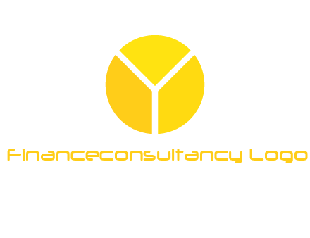 Letter Y forming pie chart logo
