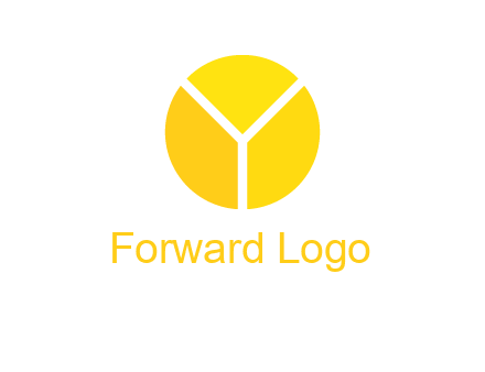 Letter Y forming pie chart logo