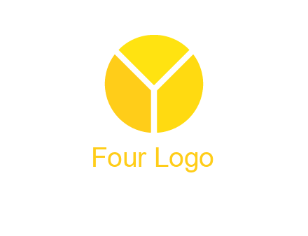 Letter Y forming pie chart logo