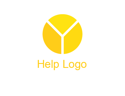 Letter Y forming pie chart logo