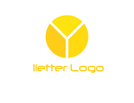 Letter Y forming pie chart logo