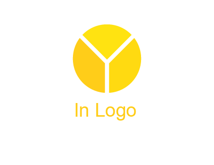 Letter Y forming pie chart logo