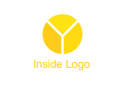 Letter Y forming pie chart logo