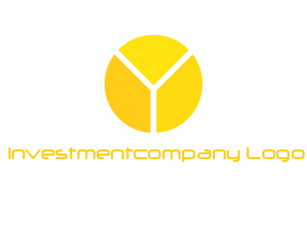 Letter Y forming pie chart logo