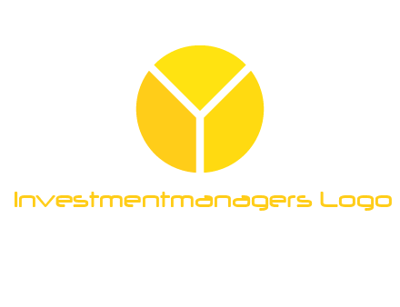 Letter Y forming pie chart logo