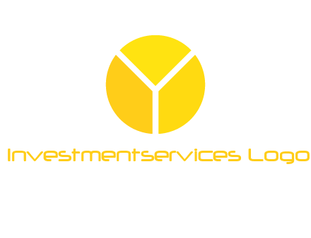 Letter Y forming pie chart logo