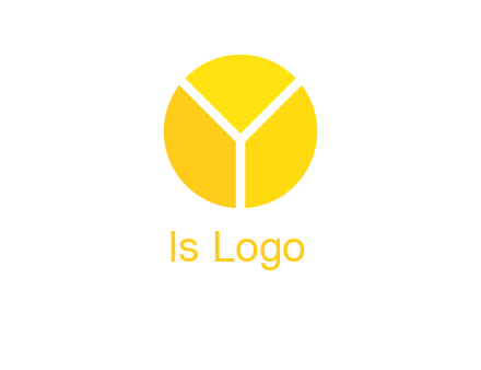 Letter Y forming pie chart logo