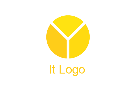 Letter Y forming pie chart logo