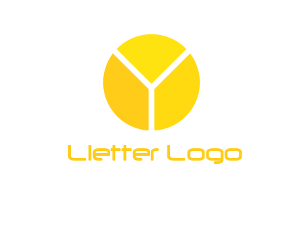 Letter Y forming pie chart logo