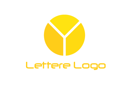Letter Y forming pie chart logo