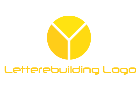 Letter Y forming pie chart logo