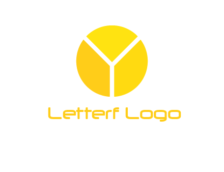 Letter Y forming pie chart logo